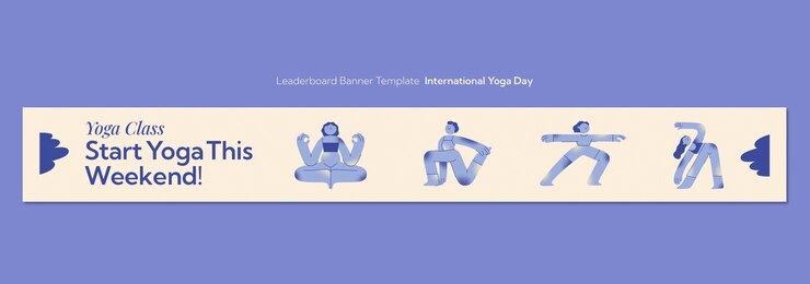 PSD gratuito diseño de plantillas para el día internacional del yoga