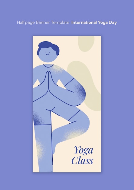 PSD gratuito diseño de plantillas para el día internacional del yoga