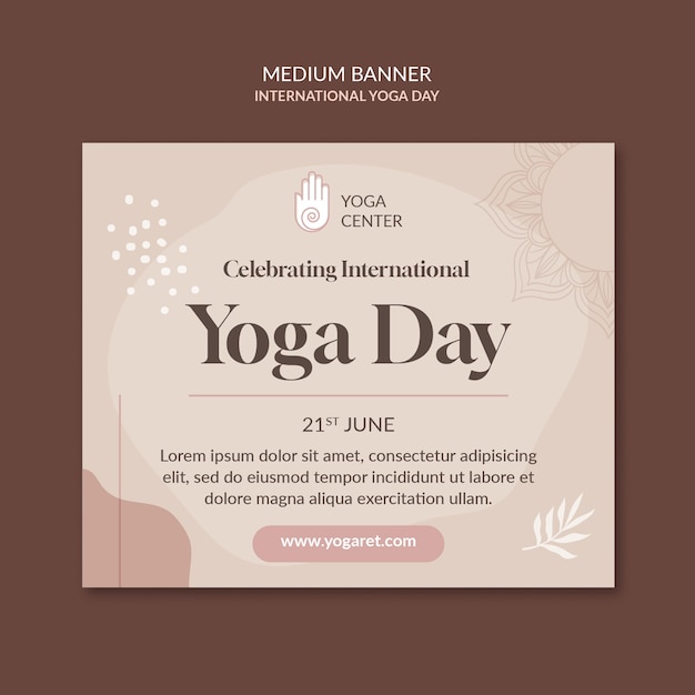 PSD gratuito diseño de plantillas para el día internacional del yoga