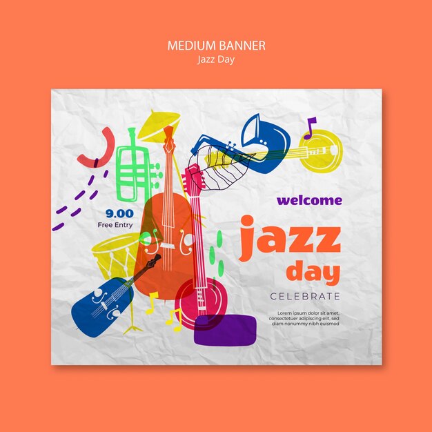 Diseño de plantillas para el día del jazz