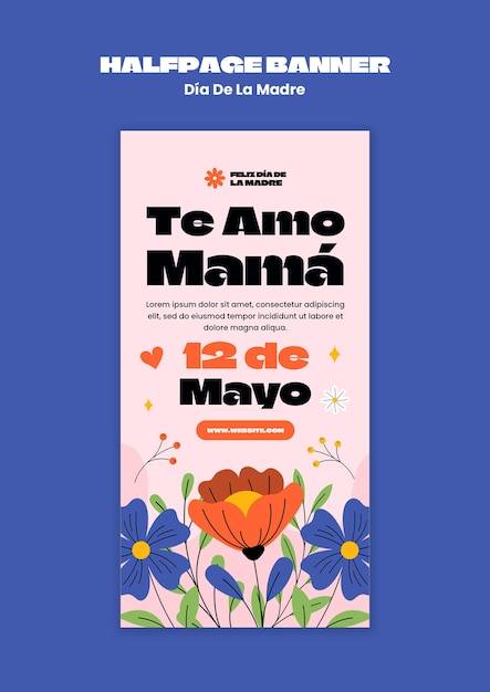 PSD gratuito diseño de plantillas de dia de la madre