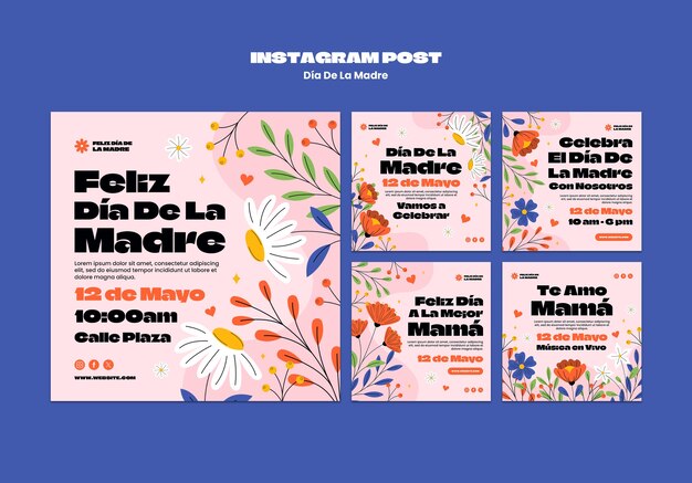 PSD gratuito diseño de plantillas de dia de la madre