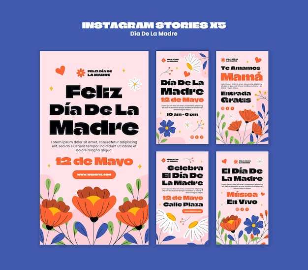 PSD gratuito diseño de plantillas de dia de la madre