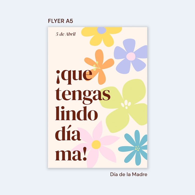 PSD gratuito diseño de plantillas de dia de la madre