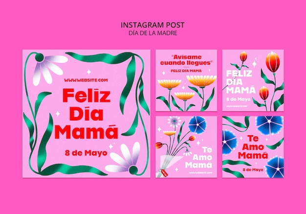 PSD gratuito diseño de plantillas de dia de la madre