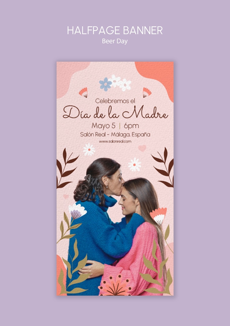PSD gratuito diseño de plantillas de dia de la madre