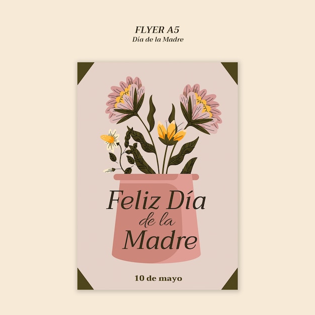 PSD gratuito diseño de plantillas de dia de la madre