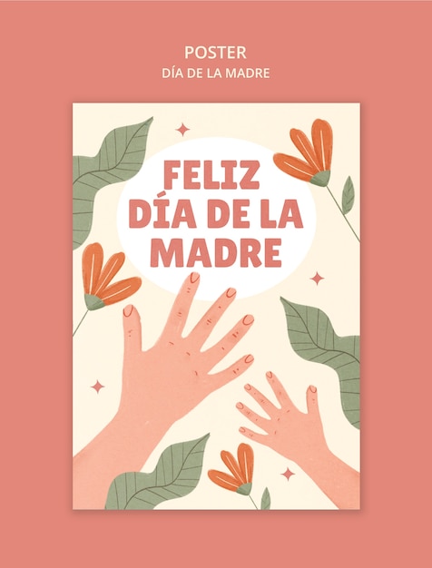 PSD gratuito diseño de plantillas de dia de la madre