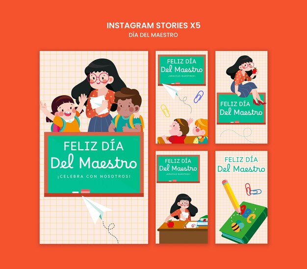 Diseño de plantillas de Dia del maestro