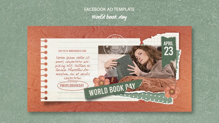 PSD gratuito diseño de plantillas para el día mundial del libro
