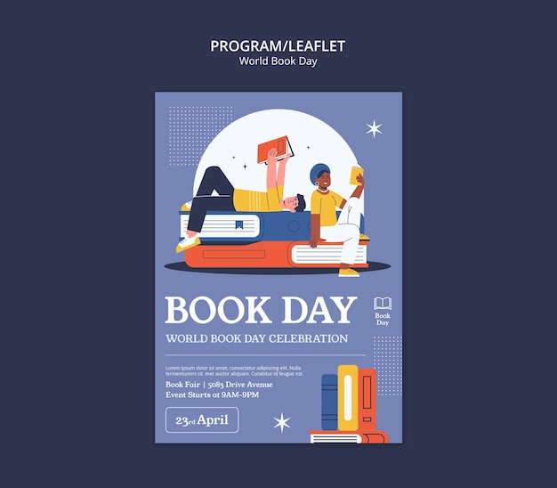 Diseño de plantillas para el Día Mundial del Libro