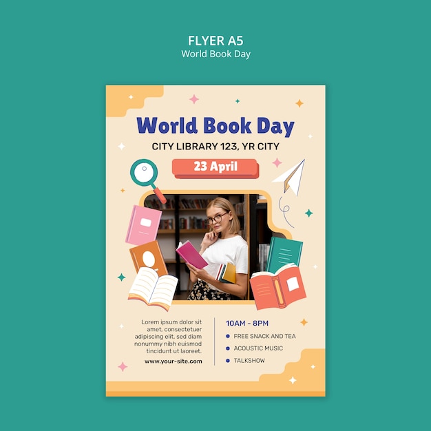 Diseño de plantillas para el Día Mundial del Libro