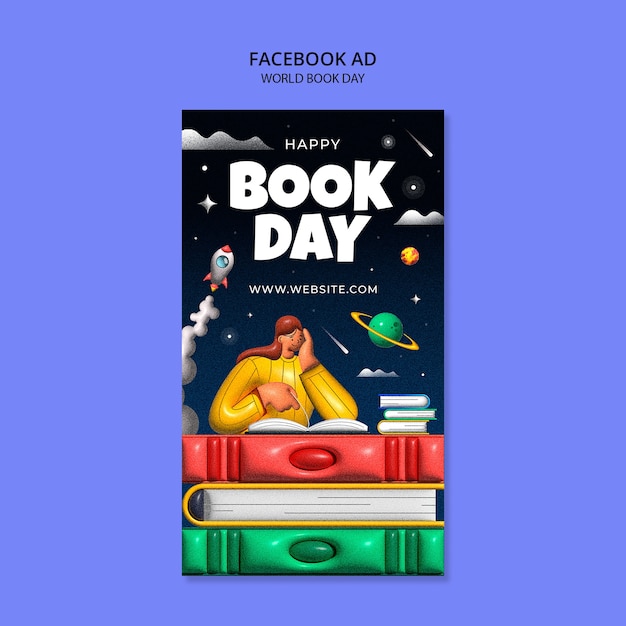 Diseño de plantillas para el Día Mundial del Libro