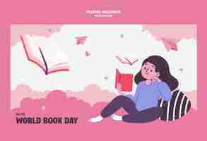 PSD gratuito diseño de plantillas para el día mundial del libro