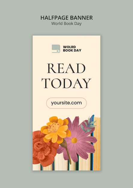 Diseño de plantillas para el Día Mundial del Libro