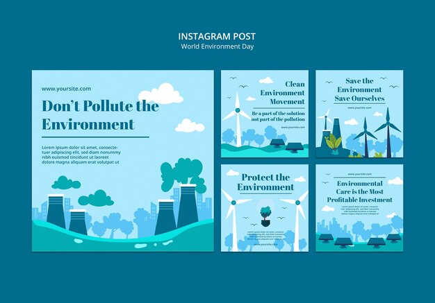 Diseño de plantillas para el Día Mundial del Medio Ambiente