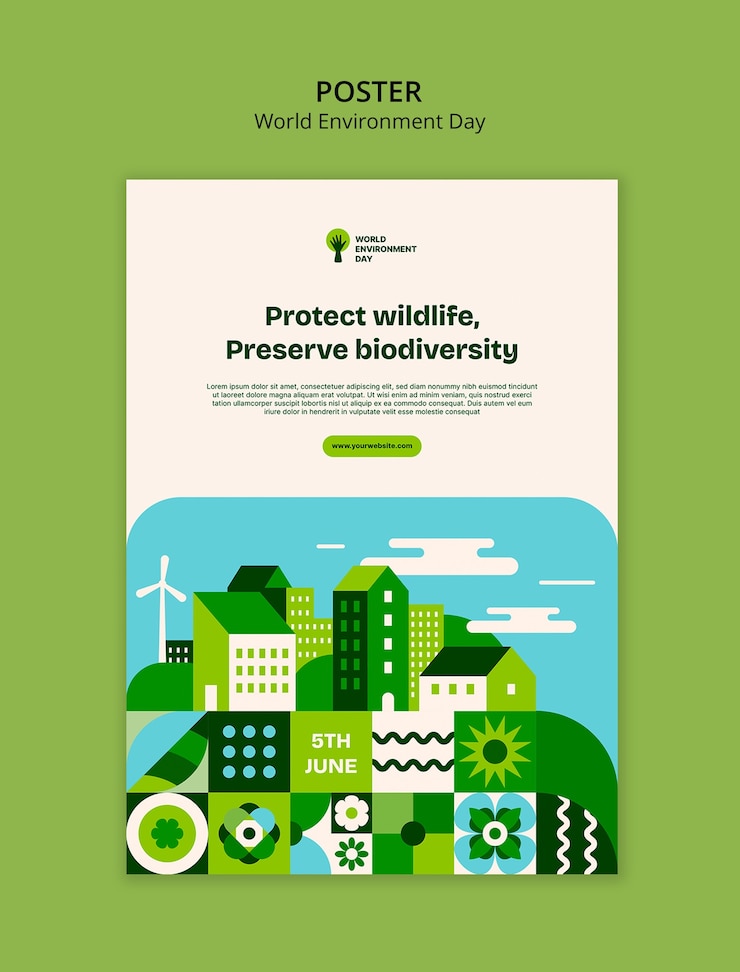 PSD gratuito diseño de plantillas para el día mundial del medio ambiente