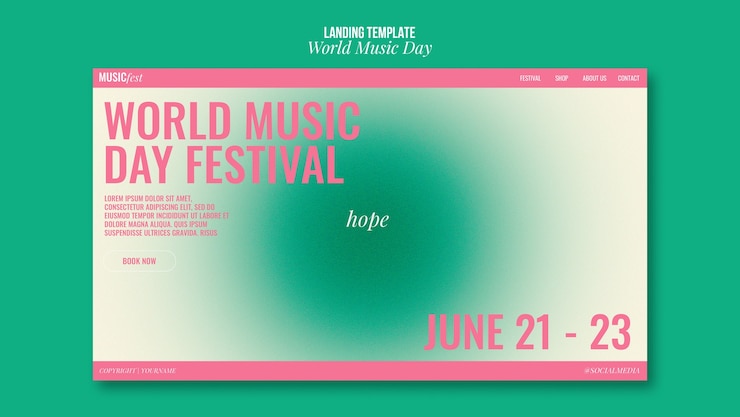 PSD gratuito diseño de plantillas para el día mundial de la música