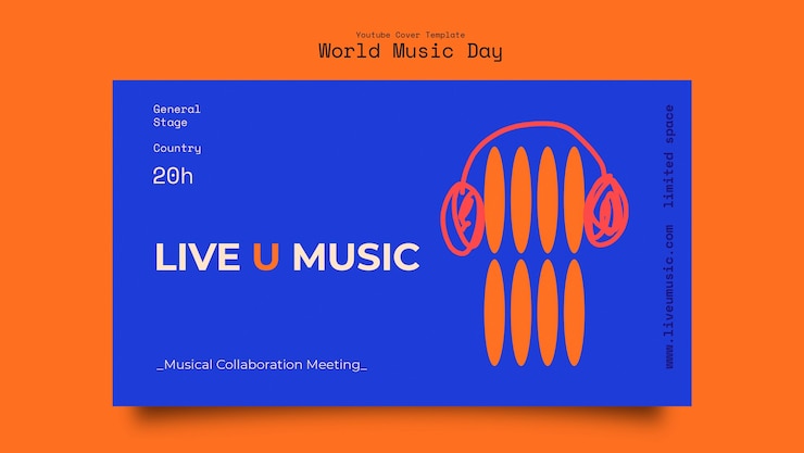 PSD gratuito diseño de plantillas para el día mundial de la música