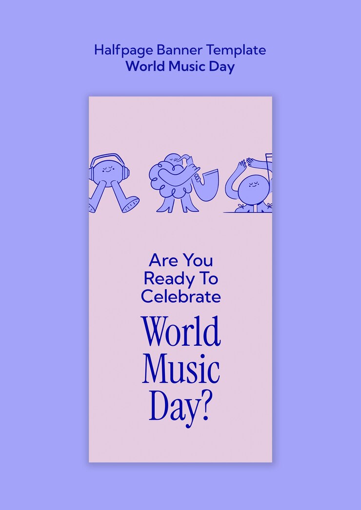 PSD gratuito diseño de plantillas para el día mundial de la música