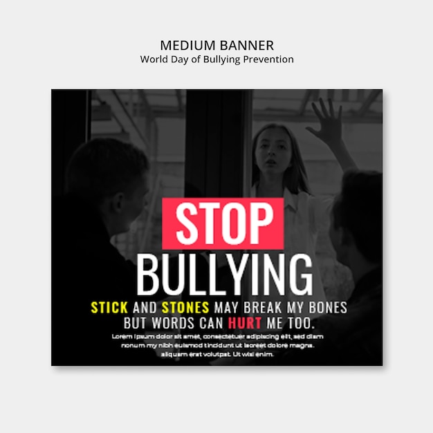 PSD gratuito diseño de plantillas para el día mundial de la prevención del bullying