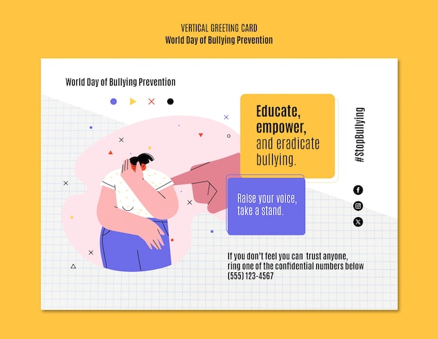 Diseño de plantillas para el Día Mundial de la Prevención del Bullying