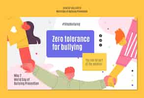 PSD gratuito diseño de plantillas para el día mundial de la prevención del bullying