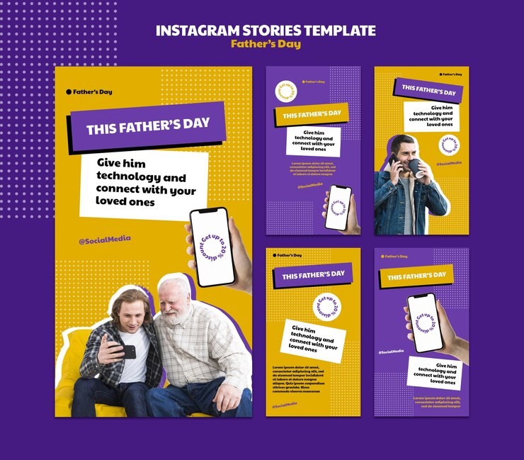 PSD gratuito diseño de plantillas para el día del padre