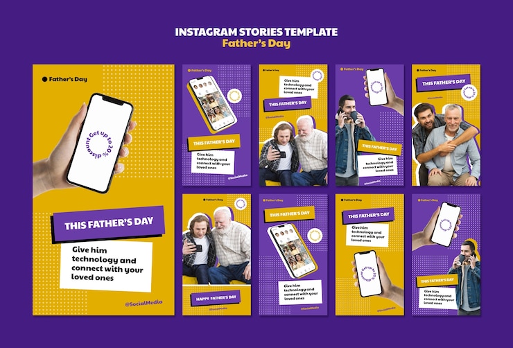 PSD gratuito diseño de plantillas para el día del padre