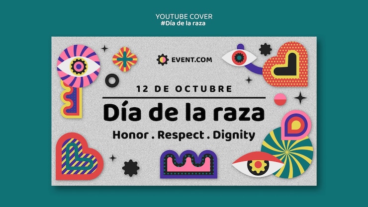 PSD gratuito diseño de plantillas de dia de la raza