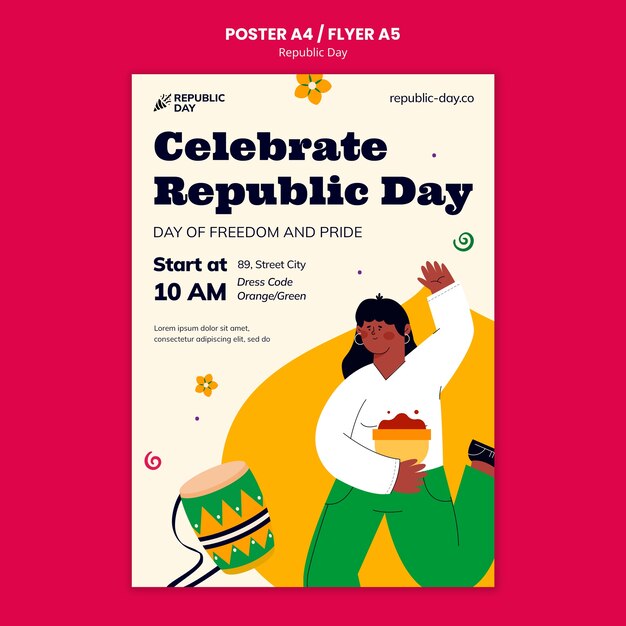 Diseño de plantillas para el día de la República