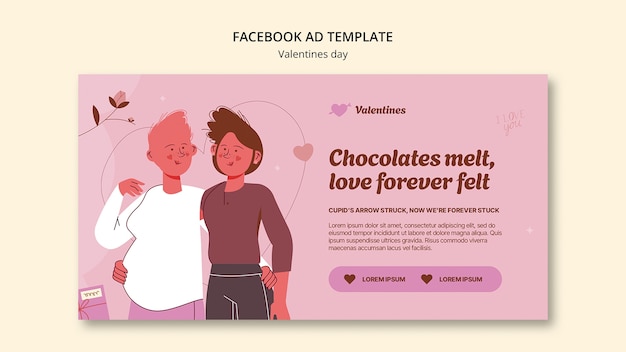 PSD gratuito diseño de plantillas para el día de san valentín