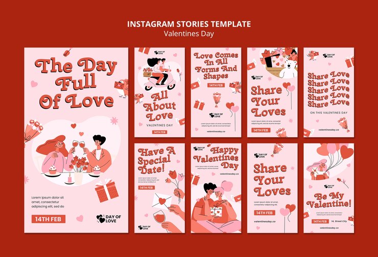 PSD gratuito diseño de plantillas para el día de san valentín