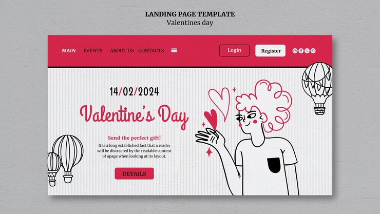 PSD gratuito diseño de plantillas para el día de san valentín