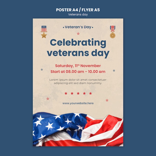 Diseño de plantillas para el Día de los Veteranos