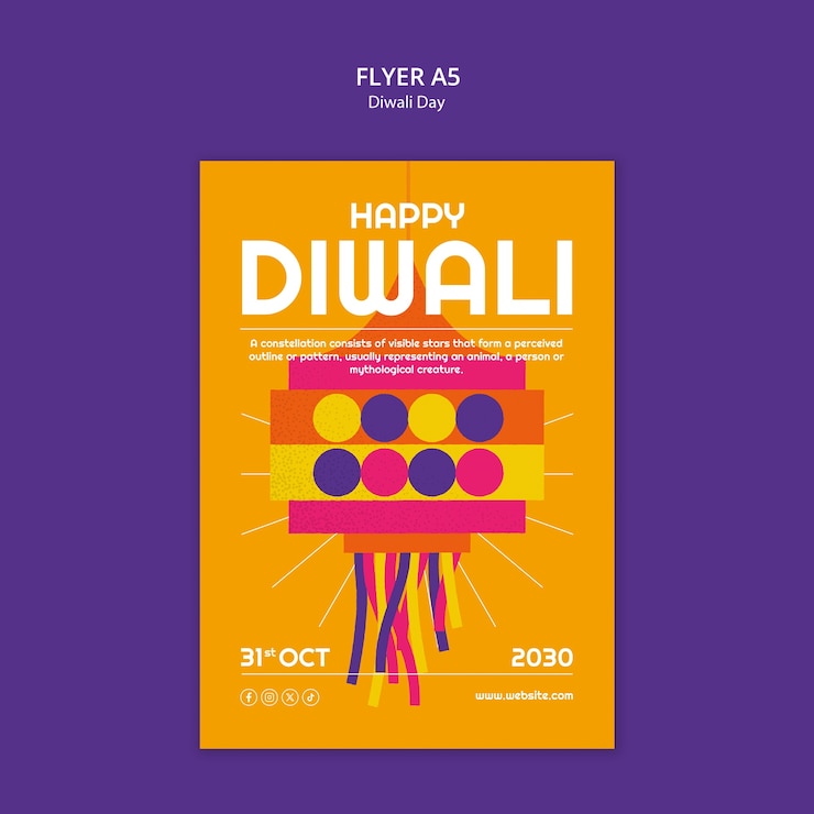 PSD gratuito diseño de plantillas de diwali