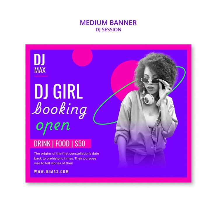 PSD gratuito diseño de plantillas de dj