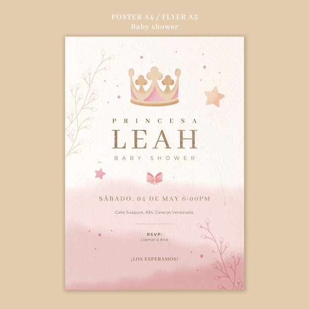 Diseño de plantillas para la ducha de bebé