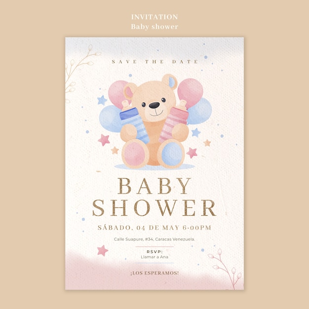 Diseño de plantillas para la ducha de bebé