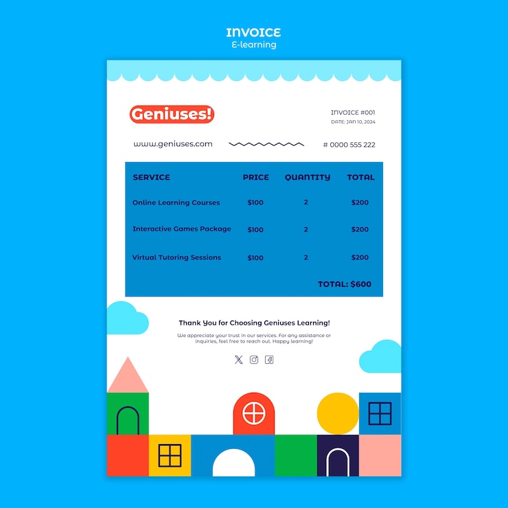 PSD gratuito diseño de plantillas de e-learning