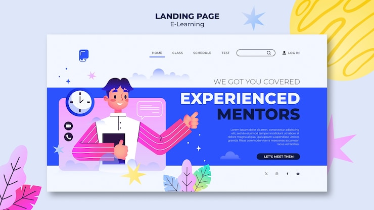 PSD gratuito diseño de plantillas de e-learning