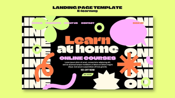 PSD gratuito diseño de plantillas de e-learning