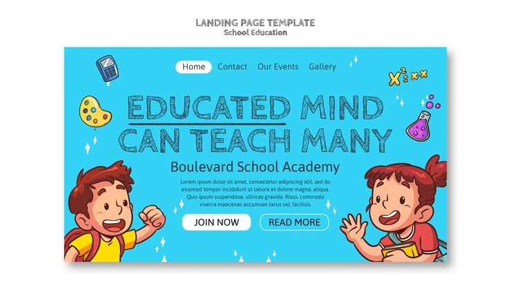 PSD gratuito diseño de plantillas de educación escolar