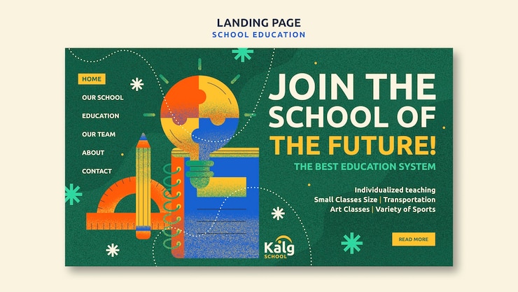 PSD gratuito diseño de plantillas de educación escolar