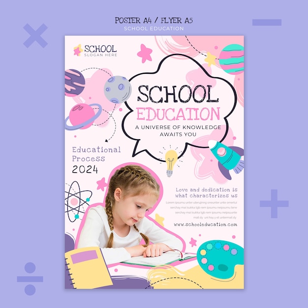 Diseño de plantillas de educación escolar
