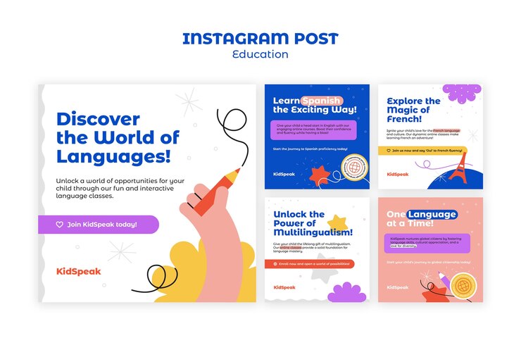 PSD gratuito diseño de plantillas educativas