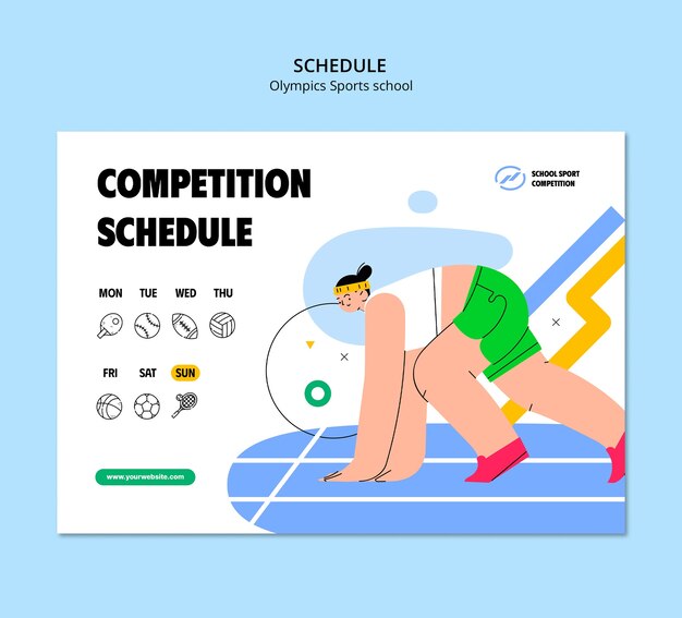 Diseño de plantillas de escuelas deportivas olímpicas