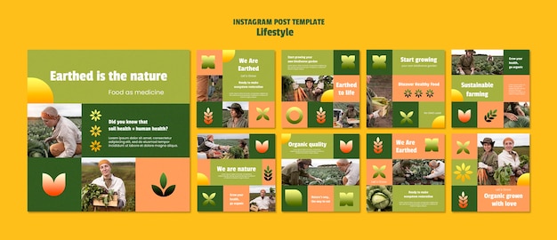 PSD gratuito diseño de plantillas de estilo de vida