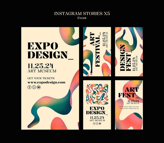 Diseño de plantillas de eventos artísticos