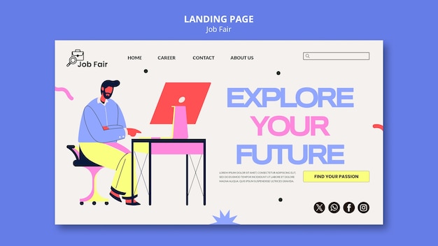 Diseño de plantillas de ferias de empleo